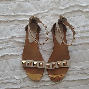 ✨💯✨ISOLÁ white and gold sandals